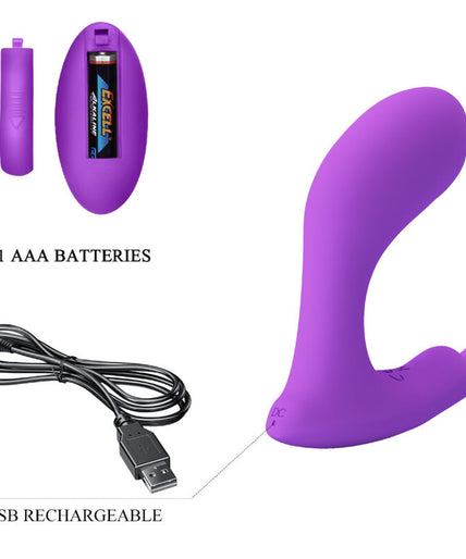 PRETTY LOVE - IDABELLE VIBRATION & PULSATION REMOTE CONTROL VIOLET