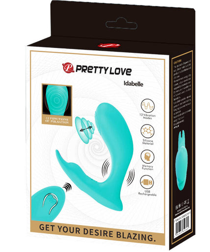 PRETTY LOVE - IDABELLE VIBRATION & PULSATION REMOTE CONTROL BLUE
