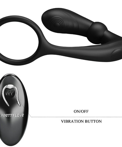 PRETTY LOVE - WARREN BLACK ANAL RING & VIBRATOR