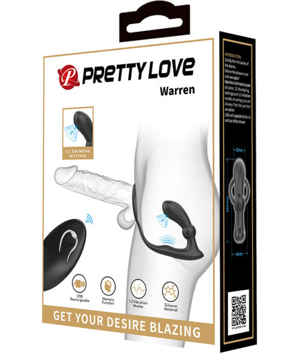 PRETTY LOVE - WARREN BLACK ANAL RING & VIBRATOR