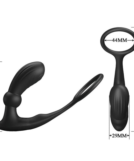 PRETTY LOVE - WARREN BLACK ANAL RING & VIBRATOR