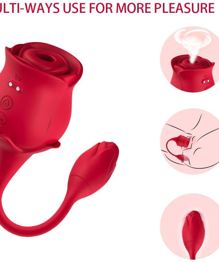 Armony – Pink Clitoris Sucker & Vibrator 10 Modes Red