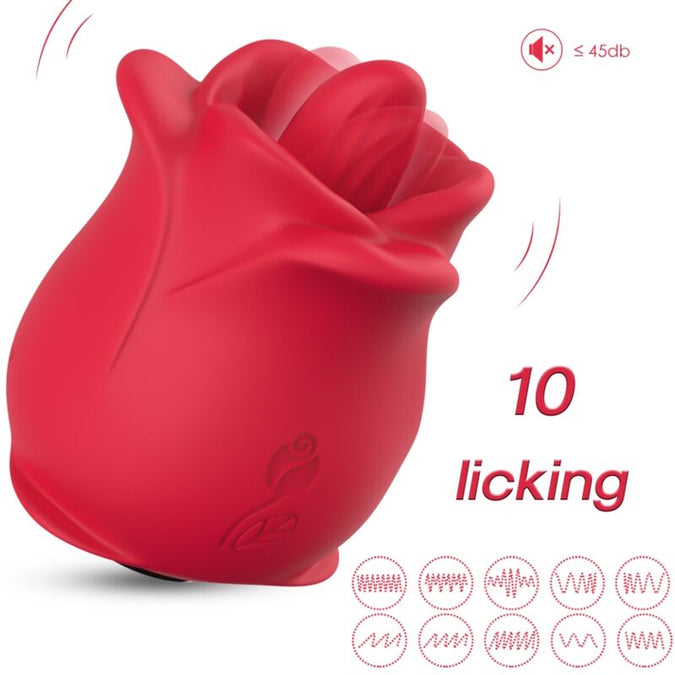 Armony – Roze 10 Modi Likkende Clitoris Vibrator Rood
