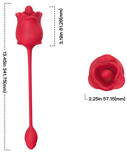 Armony – Pink 2 In 1 Suction Stimulator & Vibrator 10 Modes With Red Tail