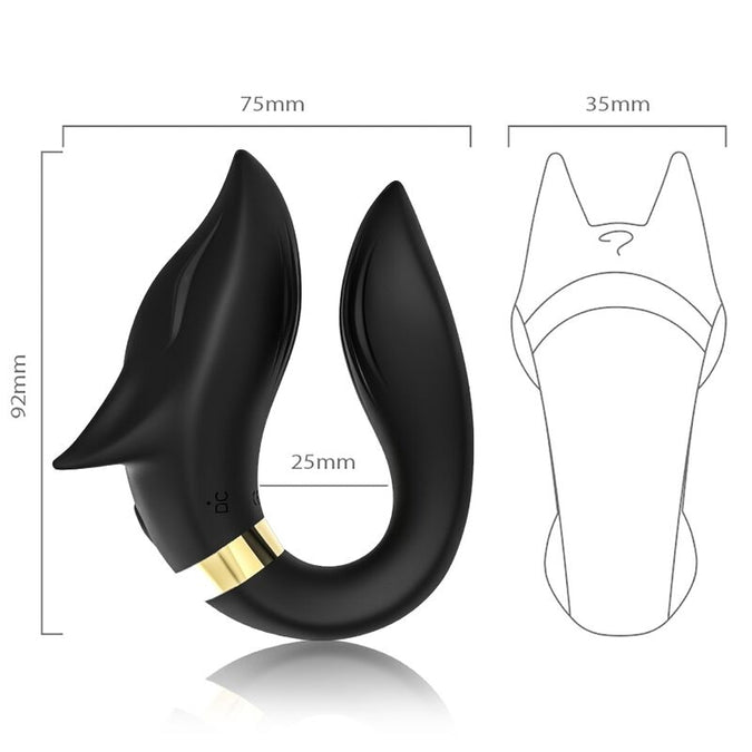 ARMONY - FOX VIBRATOR VOOR PAARTJES AFSTANDSBEDIENING ZWART