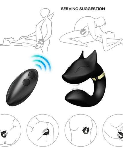 ARMONY - FOX VIBRATOR FOR COUPLES REMOTE CONTROL BLACK