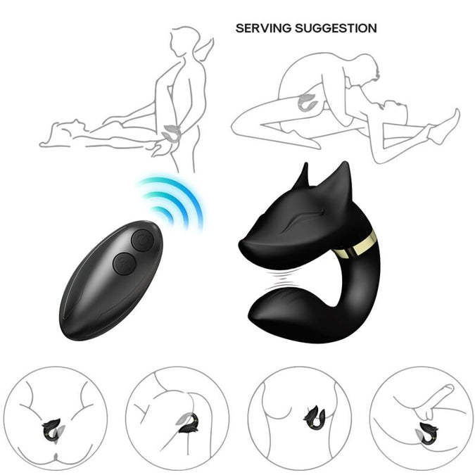 ARMONY - FOX VIBRATOR VOOR PAARTJES AFSTANDSBEDIENING ZWART