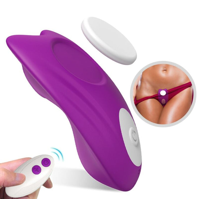 Armony – Vlinder Draagbare Slip Vibrator Met Afstandsbediening Paars