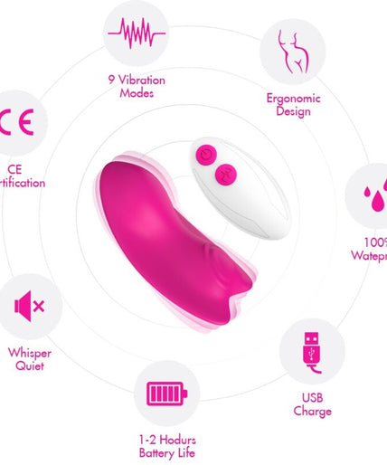 ARMONY - BUTTERFLY WEARABLE PANTIES VIBRATOR REMOTE CONTROL PINK