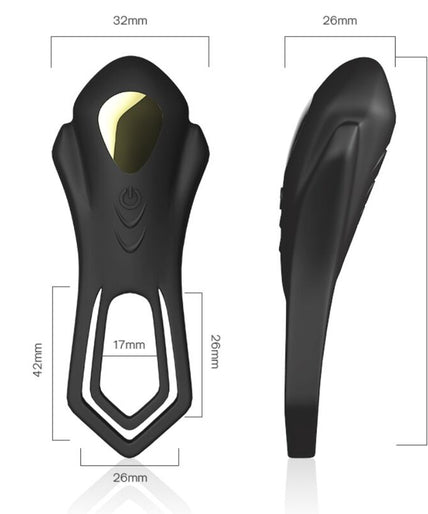 ARMONY - ROADSTER VIBRATOR DOUBLE RING REMOTE CONTROL BLACK
