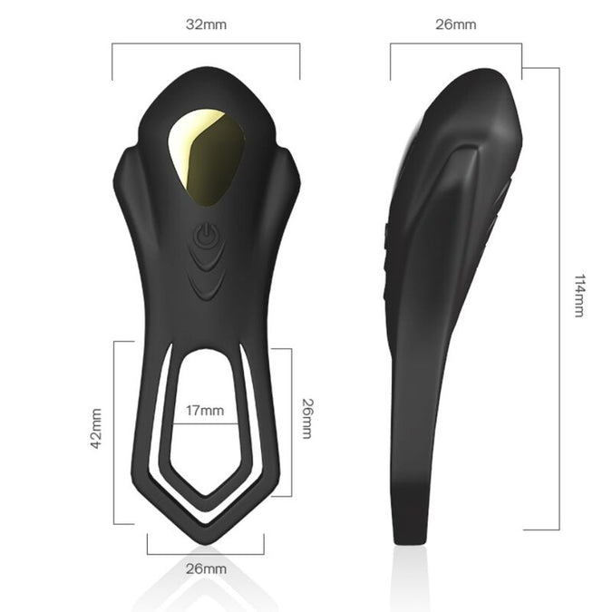 ARMONY - ROADSTER VIBRATOR DUBBELE RING AFSTANDSBEDIENING ZWART