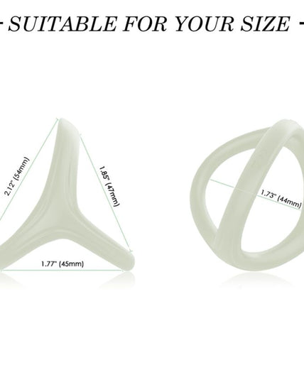 Armony – Tresor Dubbele Siliconen Ring Lumineus