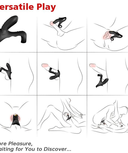 Armony – Ranger Double Vibrator Ring For Couples Black