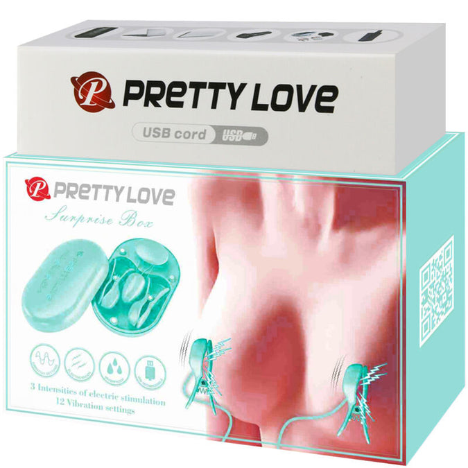 PRETTY LOVE - VERRASSINGSBOX BLAUWE ELEKTROSTIMULATIE PINCET