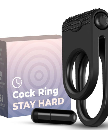 ARMONY - TWINS DOUBLE VIBRATOR RING FOR COUPLES BLACK