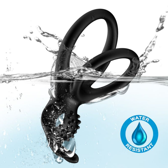 Armony – Traveler Double Vibrator Ring For Couples Rabbit Black