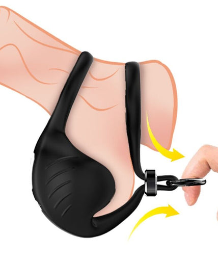 ARMONY - MANTA SCROTUM VIBRATOR RING REMOTE CONTROL BLACK