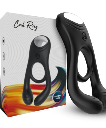 ARMONY - VEYRON DOUBLE VIBRATOR RING TOY FOR COUPLES BLACK