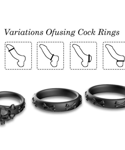 ARMONY - RINGS CALAVERA SILICONE BLACK