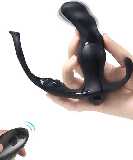 Pleasurements – Armony – Knight Prostate Vibrator With Cock Ring & Remote Control – Black