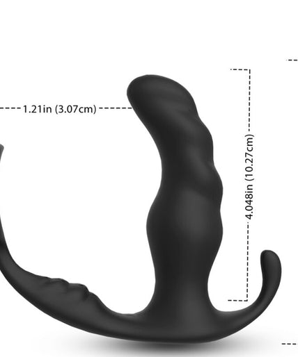 Pleasurements – Armony – Knight Prostate Vibrator With Cock Ring & Remote Control – Black