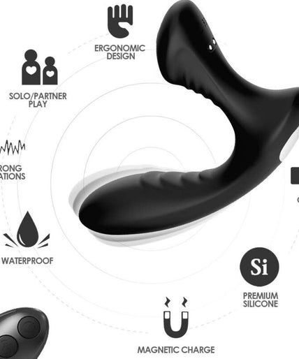 Pleasurements – Armony – Storm Prostate Vibrator & Anal Plug With Remote Control – Black