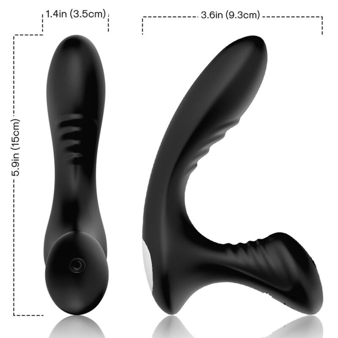Pleasurements – Armony – Storm Prostate Vibrator & Anal Plug With Remote Control – Black