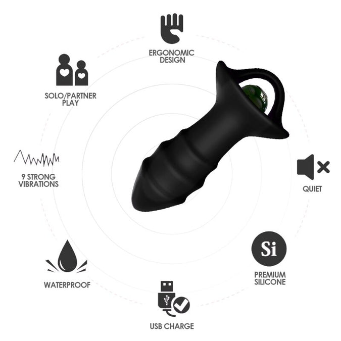 Armony – Kylin Vingertriller & Anale Plug met Afstandsbediening Zwart