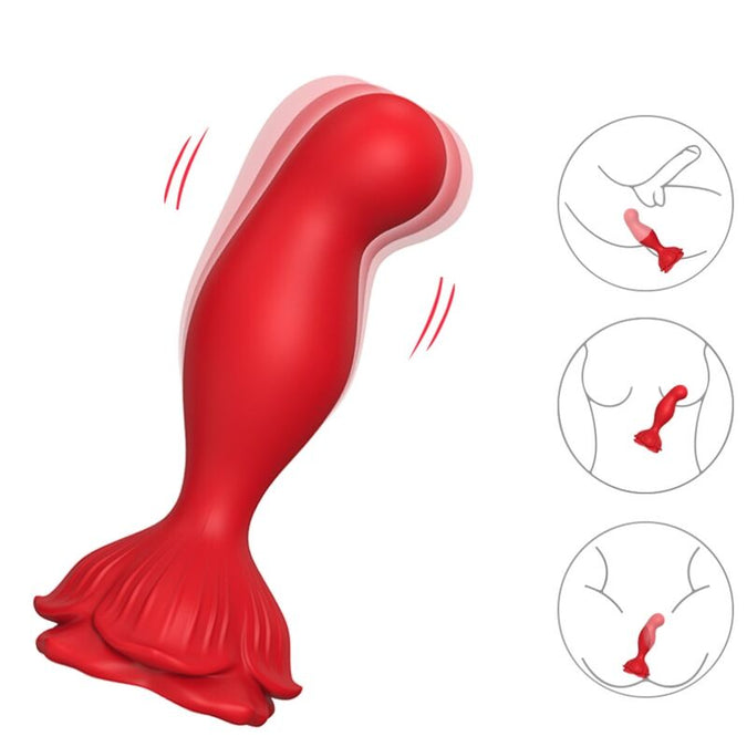ARMONY - ROZE VIBRATOR & ANALE PLUG AFSTANDSBEDIENING ROOD