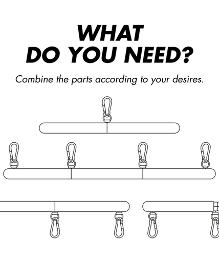 FETISH SUBMISSIVE BONDAGE - ADJUSTABLE SEPARATOR BAR 4 PIECES