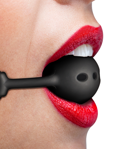 FETISH SUBMISSIVE BONDAGE - BREATHABLE SILICONE BALL GAG