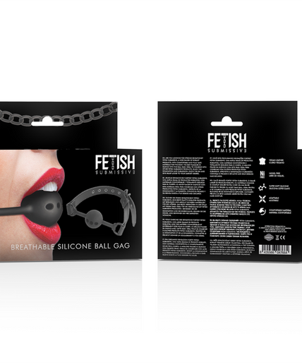 FETISH SUBMISSIVE BONDAGE - BREATHABLE SILICONE BALL GAG