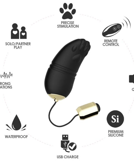 ARMONY - KITTY EGG VIBRATOR G-SPOT AFSTANDSBEDIENING ZWART