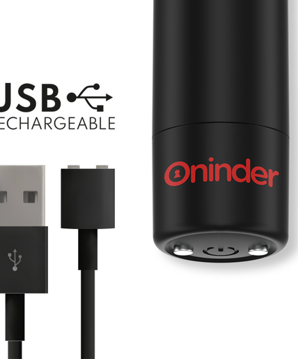 ONINDER - BERLIN BULLET VIBRATOR BLACK 9 MODES 8.5 X 2 CM - FREE APP
