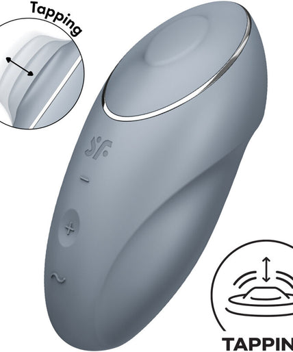 SATISFYER - TAP & CLIMAX 1 LAY-ON VIBRATOR GREY