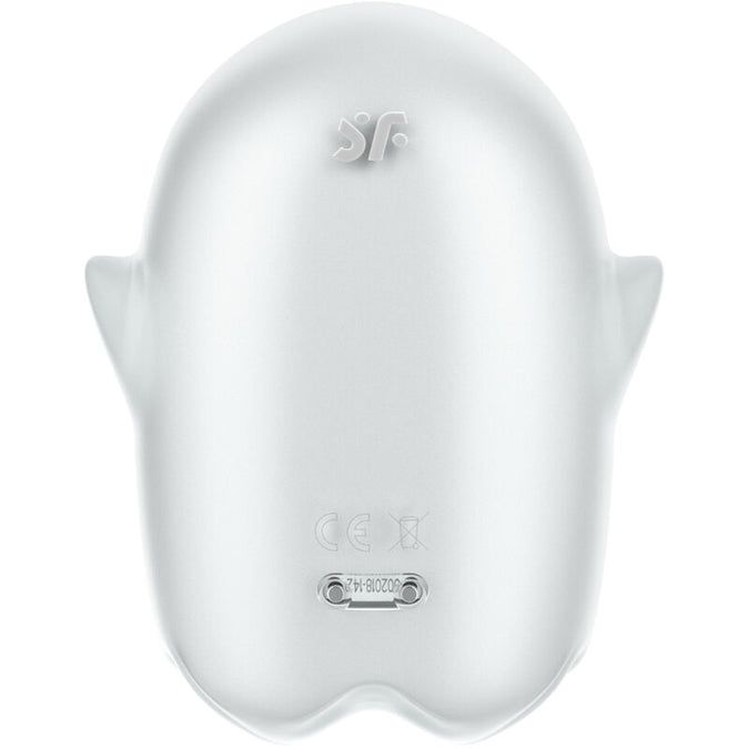 SATISFYER - GLOWING GHOST LUCHTDRUK & VIBRATOR WIT