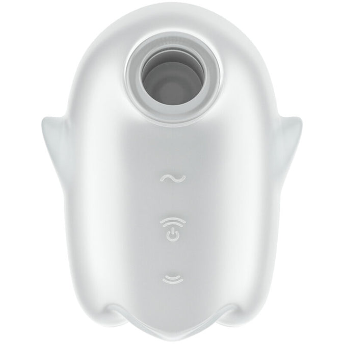 SATISFYER - GLOWING GHOST LUCHTDRUK & VIBRATOR WIT