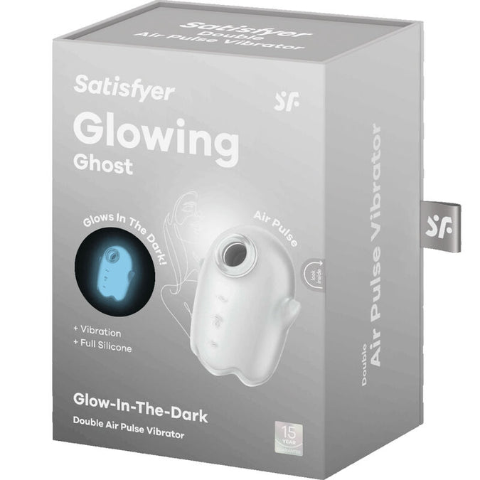 SATISFYER - GLOWING GHOST LUCHTDRUK & VIBRATOR WIT