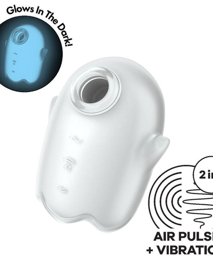SATISFYER - GLOWING GHOST AIR PULSE & VIBRATOR WHITE