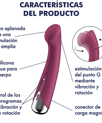 SATISFYER - SPINNING G-SPORT 1 ROTATOR VIBRATOR RED