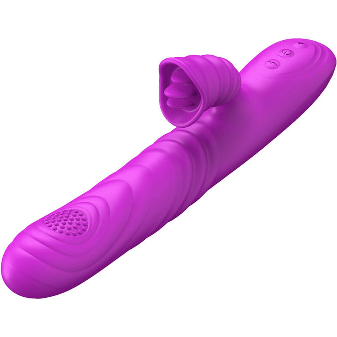 Armony – Angelia multifunctionele vibrator met stimulerende tong, violet warmte-effect