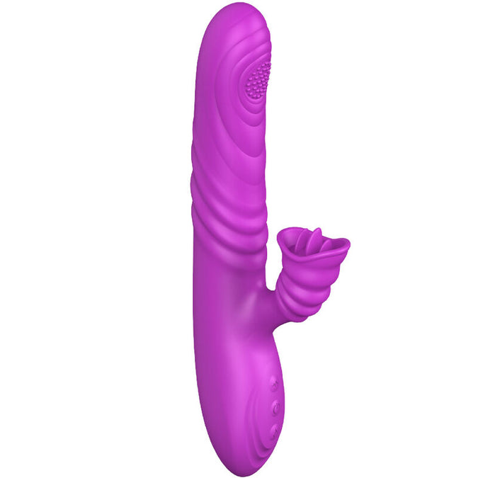 Armony – Angelia multifunctionele vibrator met stimulerende tong, violet warmte-effect