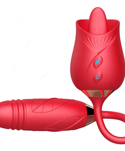 Armony – Delight Flower Vibrator & Thrusting met Rode Tong