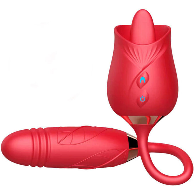 Armony – Delight Flower Vibrator & Stoßen Mit Roter Zunge