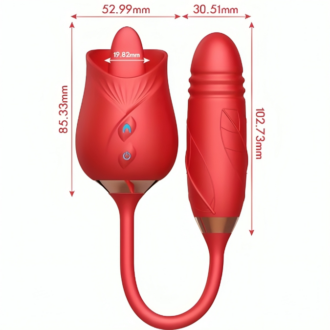 Armony – Delight Flower Vibrator & Stoßen Mit Roter Zunge