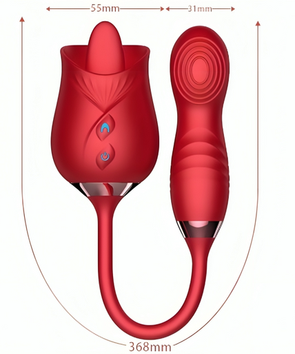 Armony – Vochtblad vibrator & stoten met rode tong
