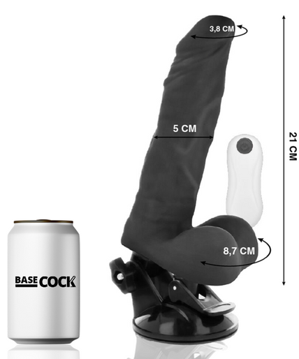 Basecock – Vibrador Articulable Control Remoto Negro 21 Cm -O- 5 Cm