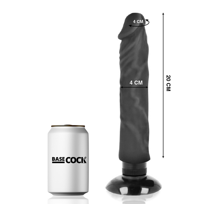 Basecock – Realistic Vibrator 2 – 1 Black 20 Cm – O – 4 Cm