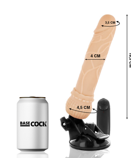 BASECOCK - REALISTIC VIBRATOR REMOTE CONTROL FLESH 19.5 CM -O- 4 CM