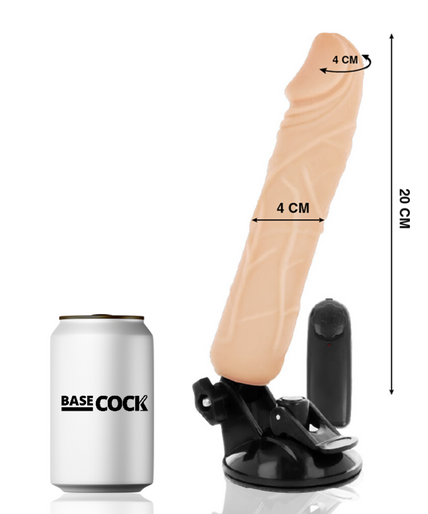 BASECOCK - REALISTIC VIBRATOR REMOTE CONTROL FLESH 20 CM -O- 4 CM